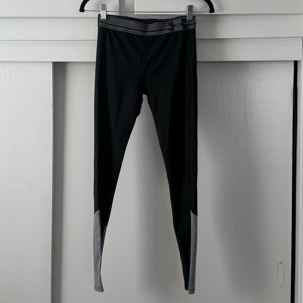Under Armour Black Leggings with Gray Panels